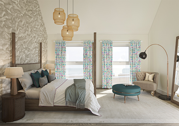 Bangalore Faux Silk, Turquoise - Made to Measure Curtain - Image 14